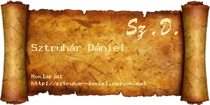 Sztruhár Dániel névjegykártya